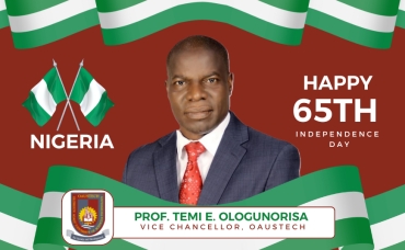 Vice-Chancellor's Message Celebrating Nigeria's 65th Independence Day