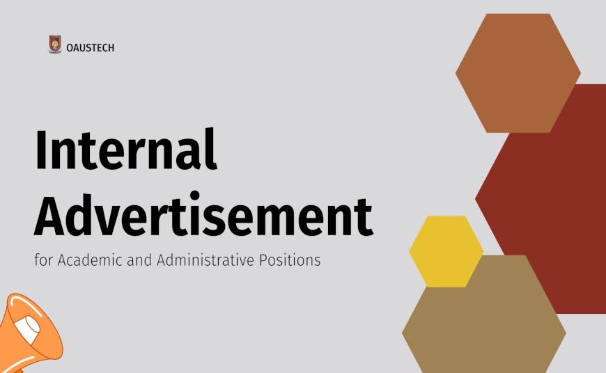 OAUSTECH Releases Internal Advertisement for Teaching and Non-Teaching Staff Vacancies